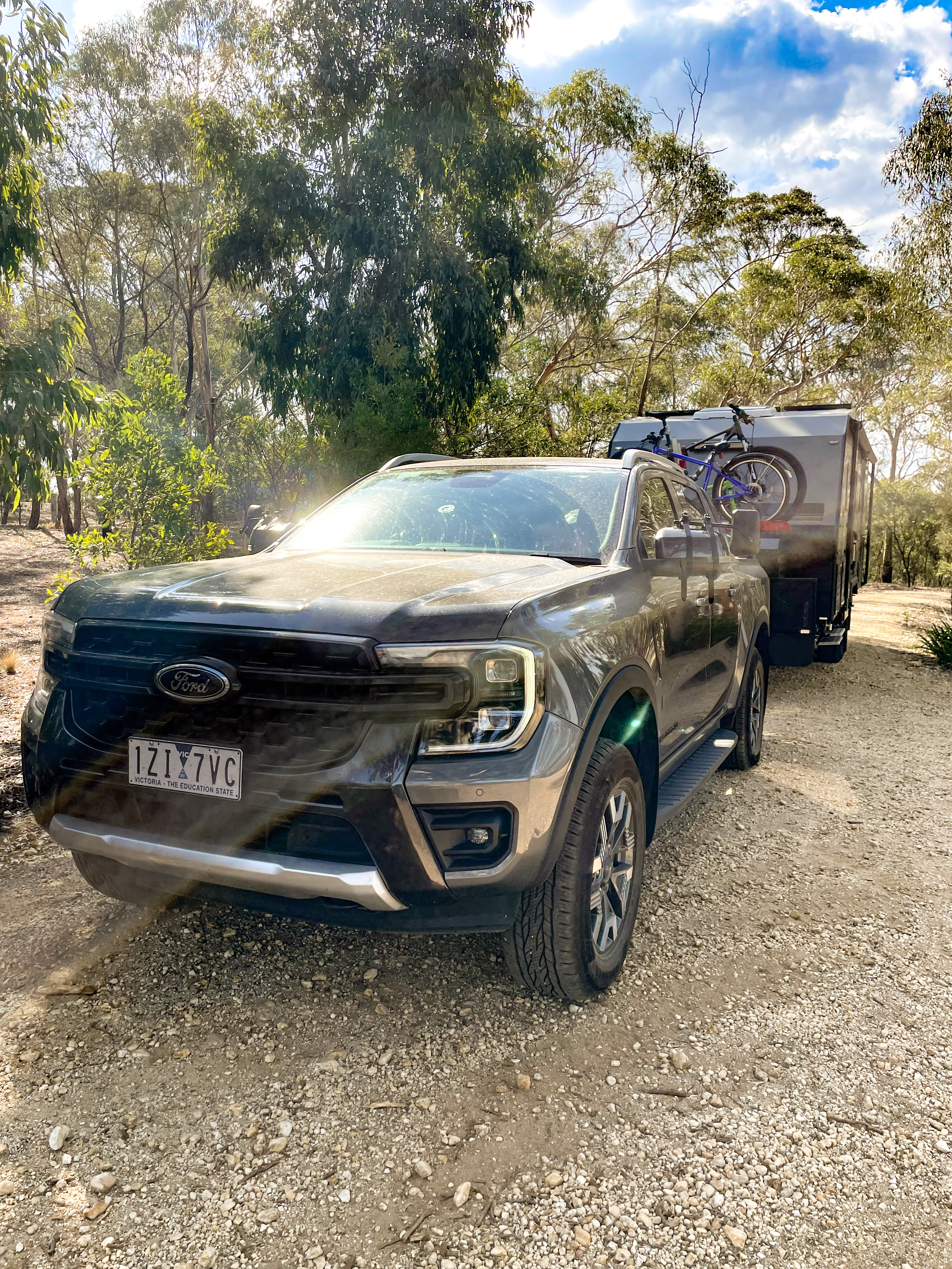 Ranger PHEV chief programme engineer, Philip Millar, tows a caravan weighing more than three tonnes with his pickup.